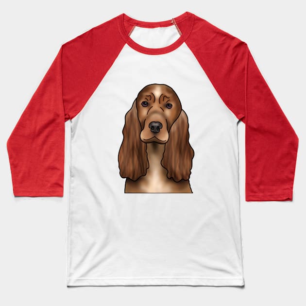 Cocker Spaniel Dog Portrait Baseball T-Shirt by JadeMadeThis